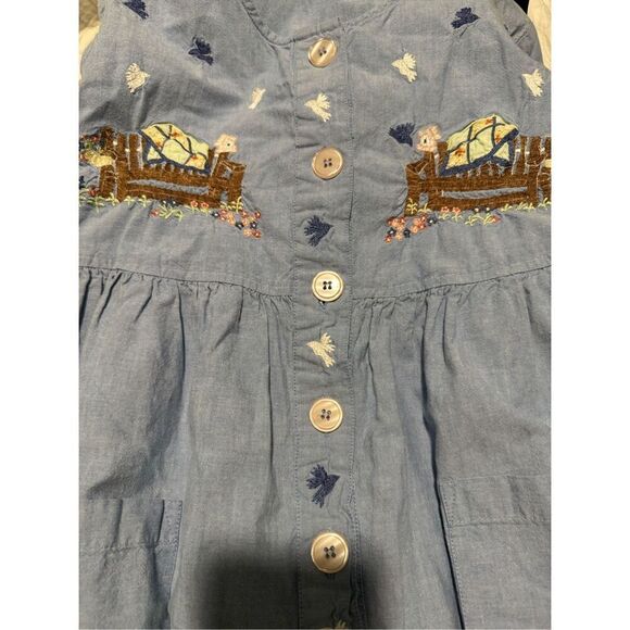 Cabernet blue embroidered dress with pockets PM - Picture 2 of 9